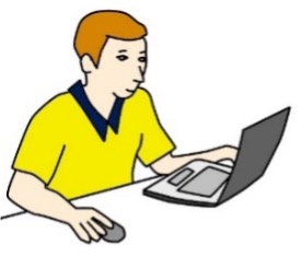 Student at computer